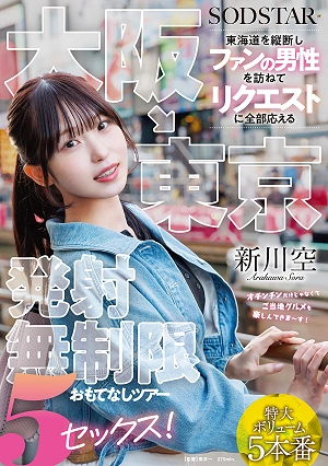 Osaka To Tokyo: A Tour Traversing The Tokaido Road, Visiting Male Fans And Fulfilling All Their Requests With Unlimited Sex! 5 Sex Scenes! Shinkawa Sora