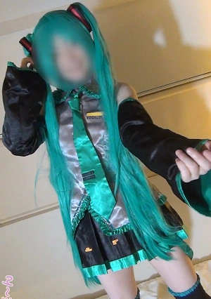 That Miku Cosplayer Is Back In A Remastered Version! Masturbation & Sex In Her Regular Miku Outfit!